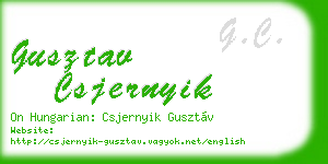 gusztav csjernyik business card